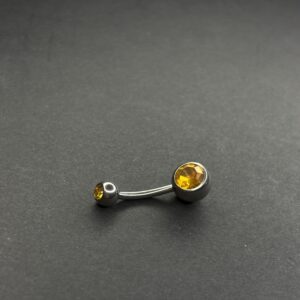Titanium Belly Button Ring | ASTM F-136 Implant Grade | 1.6mm x 10mm Curved Barbell | Hypoallergenic